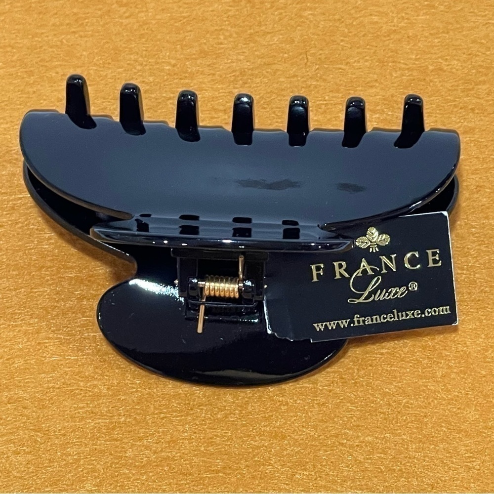 FRANCE LUXE Large 'Couture' Jaw Clip - Black - Sz - 2" x 3 1/2" $ 54 - Picture 5 of 9